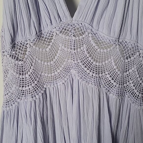 NWT Free People 200 Degree Mini Dress XS Boho CottageCore Sexy Backless Crochet - Picture 3 of 12